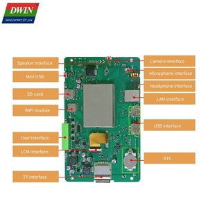 Módulo de Pantalla LCD TFT DWIN de 7 Pulgadas, 800*1280, RK3566, con Android Integrado, Pantalla Táctil Capacitiva HMI, con Bluetooth y Wifi - Product Image 3