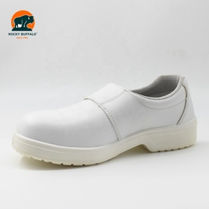 Rocky Buffalo Adjustable <strong>Velcro</strong> Safety <strong>Shoes</strong> White Steel Toe Cap Women <strong>Men</strong> Work Safety <strong>Shoes</strong> - Product Image 1
