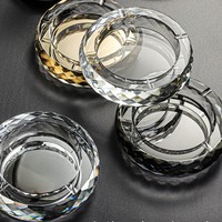 Cendrier en cristal promotionnel avec logo personnalisé, porte-cigarettes en verre imprimé en couleur pour entreprises