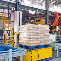 Machine d'emballage automatique de palettes en ligne avec convoyeur à rouleaux, machine d'emballage pré-étirée, services mondiaux