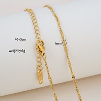 Collier pour femme plaqué or 18 carats avec chaîne à maillons et breloque, style européen et américain, cadeau fait main DIY