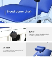 Instrument de clinique hospitalière multifonctionnel OEM 150kg Fauteuil de dialyse pour la collecte de transfusions sanguines et le don de sang manuel