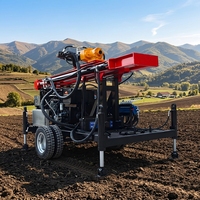 Foreuse hydraulique pour puits d'eau LUWEI 78HP à moteur diesel, avec une profondeur de forage maximale de 300 m et une mobilité sur roues pour usage agricole