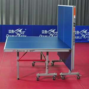 Double Fish <b>Table</b> Tennis <b>Table</b> 218 Blue Foldable Indoor <b>With</b> <b>Wheels</b> Standard Size - Product Image 3