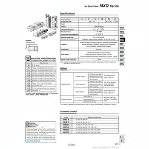 Table coulissante pneumatique SMC MXQ25-100 équipement de manutention - Product Image 1