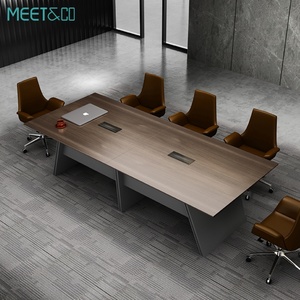 Modern Luxury Wooden Modular Conference <b>Table</b> with 8-10 Seats & Chairs <b>Office</b> Furniture for Meeting Rooms Schools & Hospitals - Product Image 1