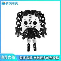Muñeca de Terror Alice Impresa en 3D Personalizada al por Mayor, Figura de Juguete Linda de Niña Demonio con Nuevas Articulaciones Móviles y Doble Cola de Caballo, Regalo para Colección