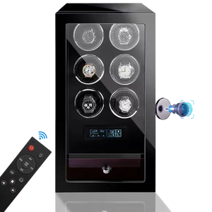<span class=keywords><strong>Caja</strong></span> de Almacenamiento para Relojes Mecánicos con Dispositivo de Cuerda Automática y Función de Rotación, Material de Cristal - Product Image 1