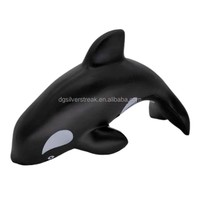 Balle anti-stress en PU en forme de dauphin, personnalisable avec logo, jouet à presser pour le bureau, la salle de sport, la thérapie, commande en gros, matériau durable