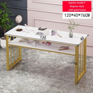 أثاث صالون تجميل بتصميم حديث وفاخر خفيف طقم أظافر مع أدراج رائج البيع - Product Image 3