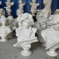 Custom Life Size Outdoor Garden Decoration Hand Carved Marble Marcus Aurelius Bust Sculpture for Sale
