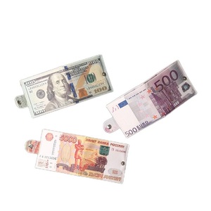 Nueva Cartera Corta de Lona Impermeable para Hombre, Estilo Billete de 100 Dólares Estadounidenses, con Cierre de Hebilla - Product Image 1