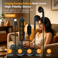 H8 Kartu Suara Earphone Bluetooth 5.0 Headset In-Ear Pengubah Suara Pemantauan Real-Time untuk Headphone Siaran Langsung