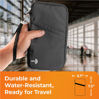 Porte-passeport familial, grand portefeuille pour passeports et organiseur de documents de voyage premium avec blocage RFID anti-vol