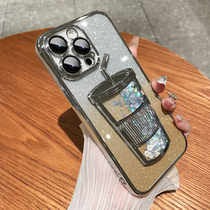 Custodia per telefono in Silicone con pellicola di lusso per lenti a sabbia tridimensionale per iPhone 14 Plus 13 Pro Max 12-Premium <span class=keywords><strong>Mobile</strong></span> di protezione - Product Image 4