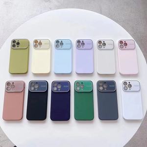 Bonnes affaires Antichoc Grande Fenêtre Mat Téléphone étui pour <span class=keywords><strong>iphone</strong></span> 15 11 13 12 <span class=keywords><strong>Pro</strong></span> <span class=keywords><strong>Max</strong></span> <span class=keywords><strong>14</strong></span> Plus Lentille Protection Liquide Silicone Couverture - Product Image 6