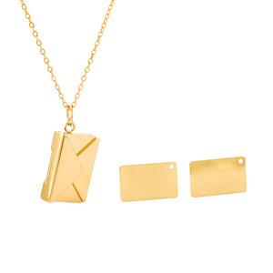 Colgantes de Acero Inoxidable Grabables DIY con Letras de Amor Populares en Europa y América, Collares de Sobres <span class=keywords><strong>para</strong></span> Parejas y Mejores Amigos - Product Image 6