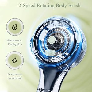 Brosse de bain électrique personnalisée à double poignée détachable, appareil exfoliant automatique pour le dos, instrument de lavage corporel - Product Image 4