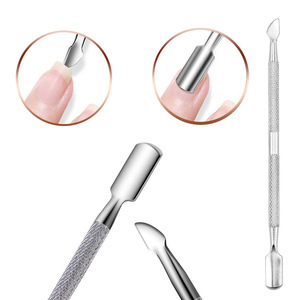 Stainless Steel Cuticle Clipper <b>Set</b> With <b>Nail</b> File Pusher And Remover Portable Manicure Tools For Adults In Bag - Product Image 3