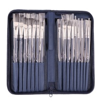 12 pièces adulte Art aquarelle huile Gouache acrylique peinture pinceaux avec poils en nylon manche en bois pour artistes OEM personnalisable
