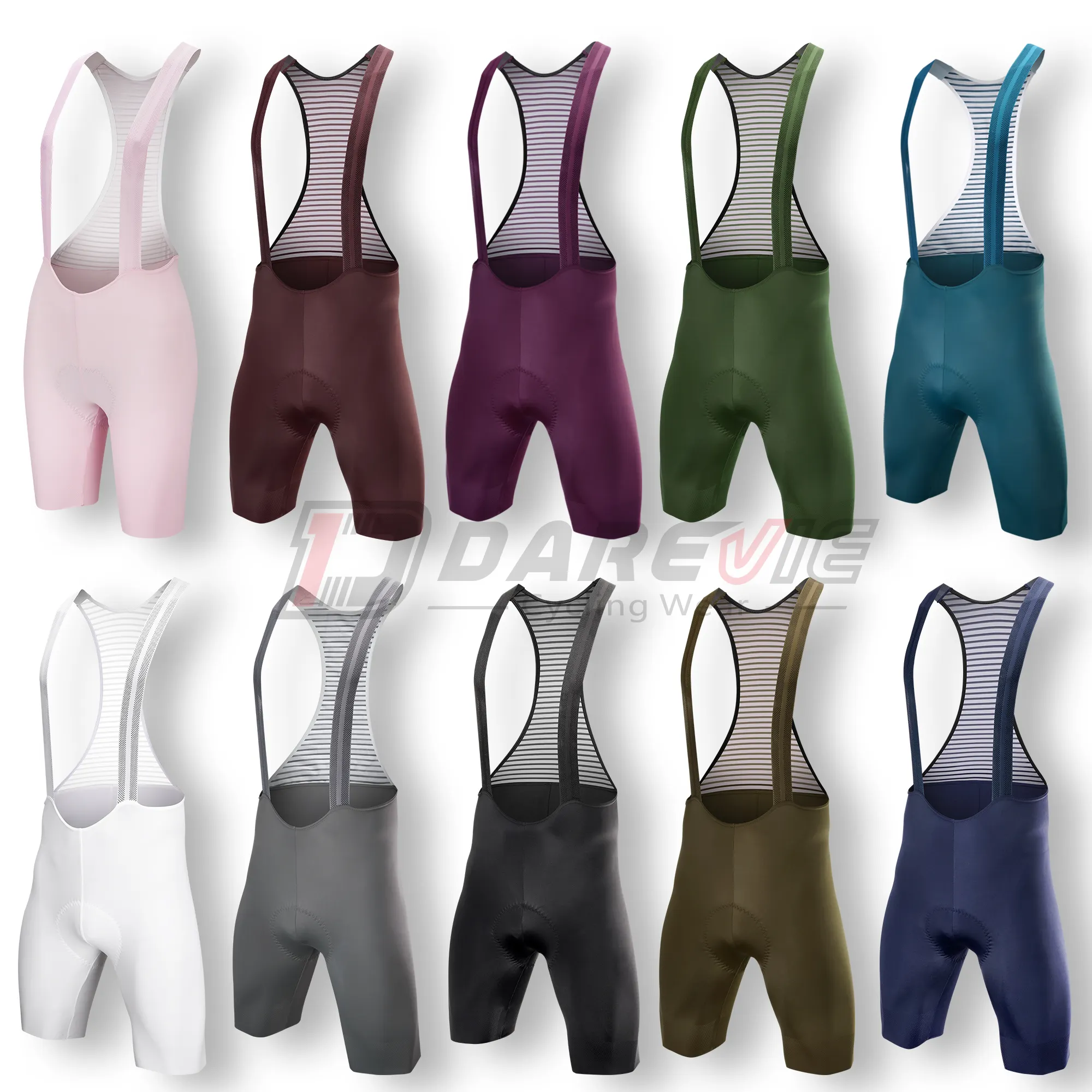 DAREVIE Spring Summer New Design Long Distance Seamless Soft Padded Cycling Bib Shorts Cycling Wear