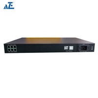 Console KVM intégrée 8 ports IP20 1U 19 pouces pour montage en rack avec interface D-SUB, résolution 1280x1024, noire, en stock