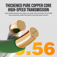 Cable Ethernet Cat6 SFTP de 305m (1000 pies) en Caja, Cable Blindado de Par Trenzado a Granel, Categoría 6, Cable de Red para Cableado de Centros de Datos