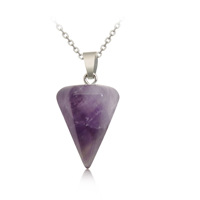Pendentif conique en cristal naturel très apprécié pour le bricolage, bijoux en quartz minéral, pendule Wicca, décoration de mariage pour la vente en gros