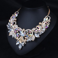 Collier de mode équestre, chaîne à maillons en or, argent, alliage de zinc, métal, motif floral, fourniture de bijoux