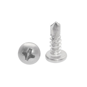 304 Stainless Steel Round Head Phillips Self Drilling Screw 8#*1/2-ss Metal <b>Fastener</b> General Industry Use - Product Image 1