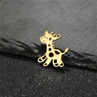 Breloques girafe mignonnes, 5 pièces/lot, breloques animales adorables pour boucles d'oreilles, bracelet, collier, pendentif, fabrication de bijoux faits à la main, DIY