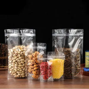 Wholesale Custom Frosted Translucent Resealable Pouch Cereals Grains Beans Nut Dried Fruit Storage Food Packaging Zipper Stand U