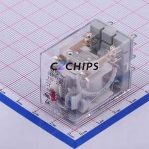 HF18FF/110-2Z13D Power Relay Through hole,21.5x28mm Relay 110V 2 Changeover: 2C (DPDT-Changeover)::: 8 7A-30VDC/7A-250VAC - Product Image 1