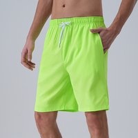 Shorts de sport personnalisés pour hommes en polyester et élasthanne, légers, respirants, séchage rapide, taille élastique, fentes latérales pour la course et la gym