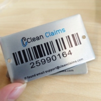 Etiqueta de Número de Serie de Código de Barras de Metal de Aluminio con Impresión UV Personalizada, Etiqueta Adhesiva de Código QR Aleatorio de Acero Inoxidable