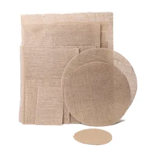 100% Natural Jute/Hessian Fabric Mat Waterproof Burlap Eco-Friendly Table ware PVC PE Laminated Woven Upholstery Cover Use