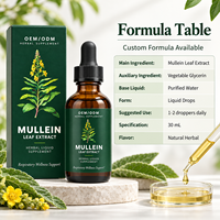 Complément Herbal : Gouttes d'Extrait de Feuille de Molène – Nettoie Naturellement les Poumons et Renforce l'Immunité – Déconseillé aux Femmes Enceintes