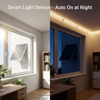Bande lumineuse LED solaire intérieure/extérieure à panneaux séparés 5M 10M DIY Décoration Maison Intelligente Armoire Escaliers Sans Câblage Zéro Facture d'Électricité
