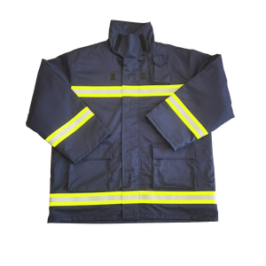 Combinaisons de pompier ignifuges haute <span class=keywords><strong>performance</strong></span> OEM Ayonsafety avec bande réfléchissante pour pompiers, sauvetage - Product Image 2