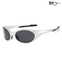 Lunettes de soleil de sport CE non polarisées, coupe-vent, monture intégrale, unisexe, ovales, monture PC, verres TAC UV400 miroir, pour le cyclisme en extérieur