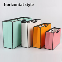 Sac en papier kraft de luxe haut de gamme avec logo personnalisé, vert, bleu, blanc, recyclable, avec ruban de lamination, poignée, emballage cadeau pour bougies