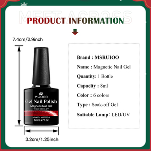Msruioo 8ml lấp lánh mùa thu màu sắc mùa đông Nail Gel bán vĩnh viễn UV nam châm Gel véc ni mắt mèo từ Nail Gel Polish - Product Image 2