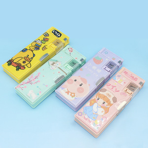 Estuche para lápices de dibujos animados con doble apertura, gran capacidad, para estudiantes, uso escolar y de oficina, impresión digital WJ015 - Product Image 1