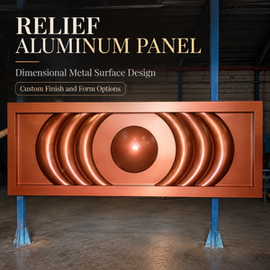 Panneau en aluminium à relief artistique, plaque métallique 3D embossée, surface dimensionnelle personnalisée pour la décoration de murs rideaux de luxe - Product Image 1