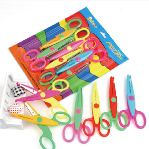 Zigzag Blade DIY kéo DIY an toàn trẻ em đầy màu sắc thủ công kéo - Product Image 2