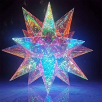 Diverses formes Décoration de Noël Rideaux de fête Mariage Étoiles au néon Lumières LED