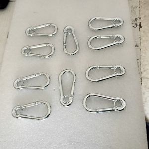 Mosquetón de metal M6, 10 unidades, gancho de bloqueo para acampar al aire libre, kayak, conexión y seguridad, uso universal - Product Image 1