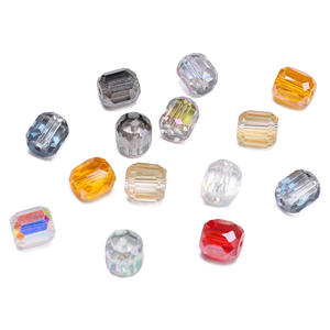 Cuentas de cristal redondas facetadas, cuentas en forma de tambor con agujero grande para fabricación de joyas DIY, decoración de collares - Product Image 5