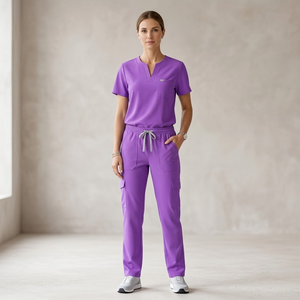 Nuevo Conjunto de Uniformes Médicos Quirúrgicos para Hospital, con Blusa de Manga Corta y Pantalones, para Mujer y Hombre, para Veterinarios, Doctores y Personal de Cirugía - Product Image 1