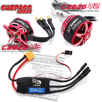 Moteur brushless outrunner Surpass Hobby V2 C2822 C2826 avec combo ESC 30A pour drone RC, planeur, avion à voilure fixe, pièces d'avion